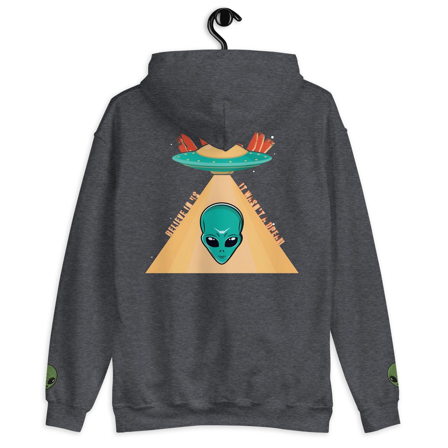 Alien Abduction Hoodie – Bold UFO Warning Design for Sci-Fi Lovers