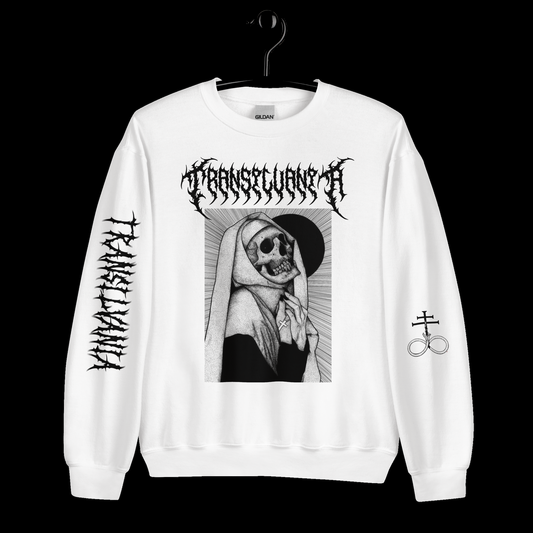 Nun's Wrath White Sweatshirt – Dark Gothic Streetwear