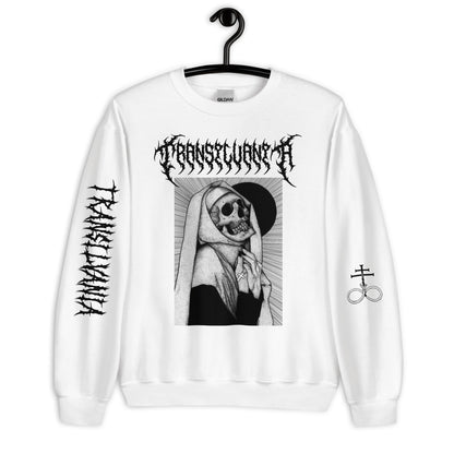 Nun's Wrath White Sweatshirt – Dark Gothic Streetwear