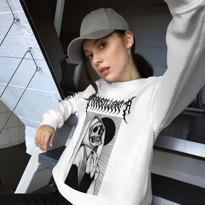 Nun's Wrath White Sweatshirt – Dark Gothic Streetwear