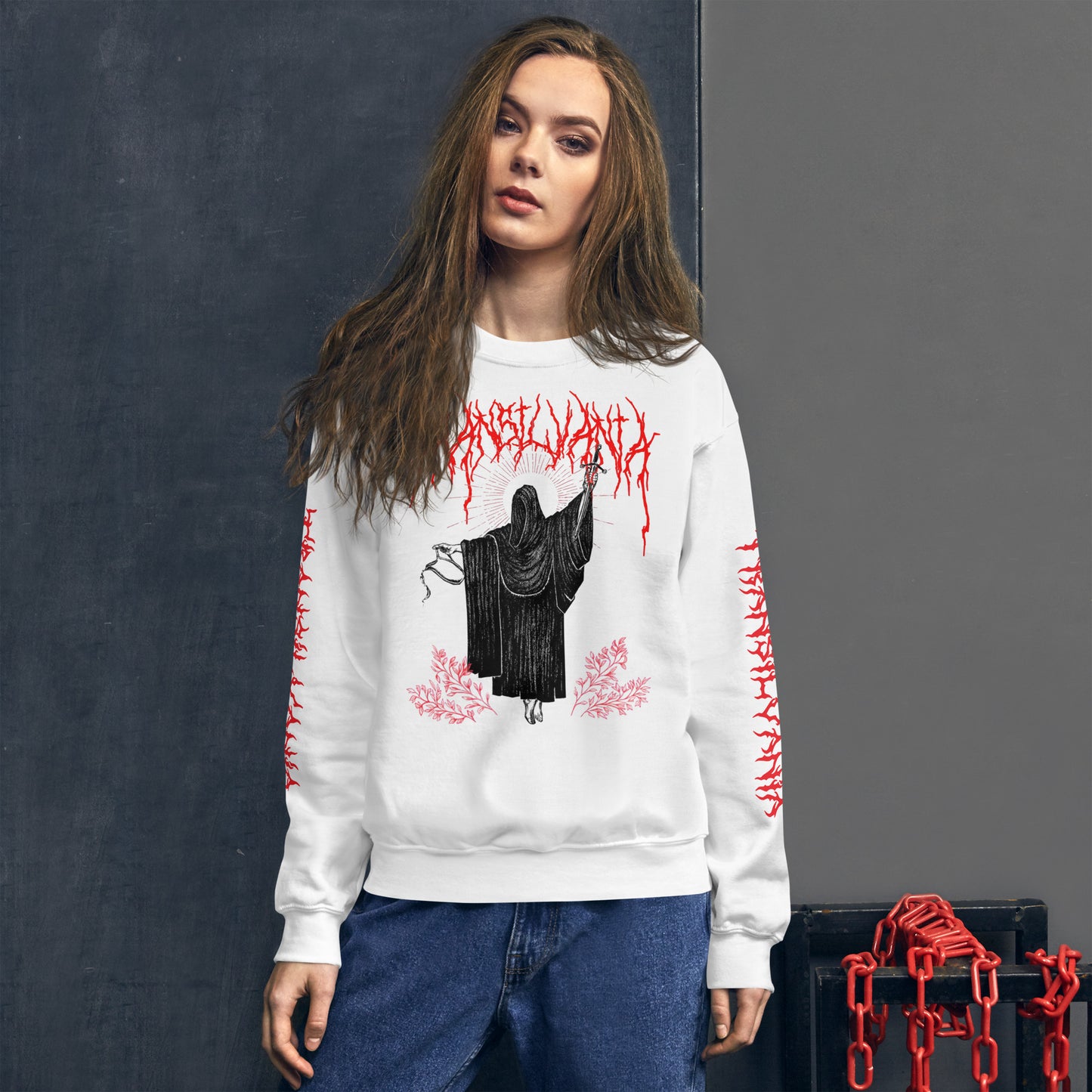 Grim Shadow Sweatshirt – Gothic Metal Style for Dark Souls