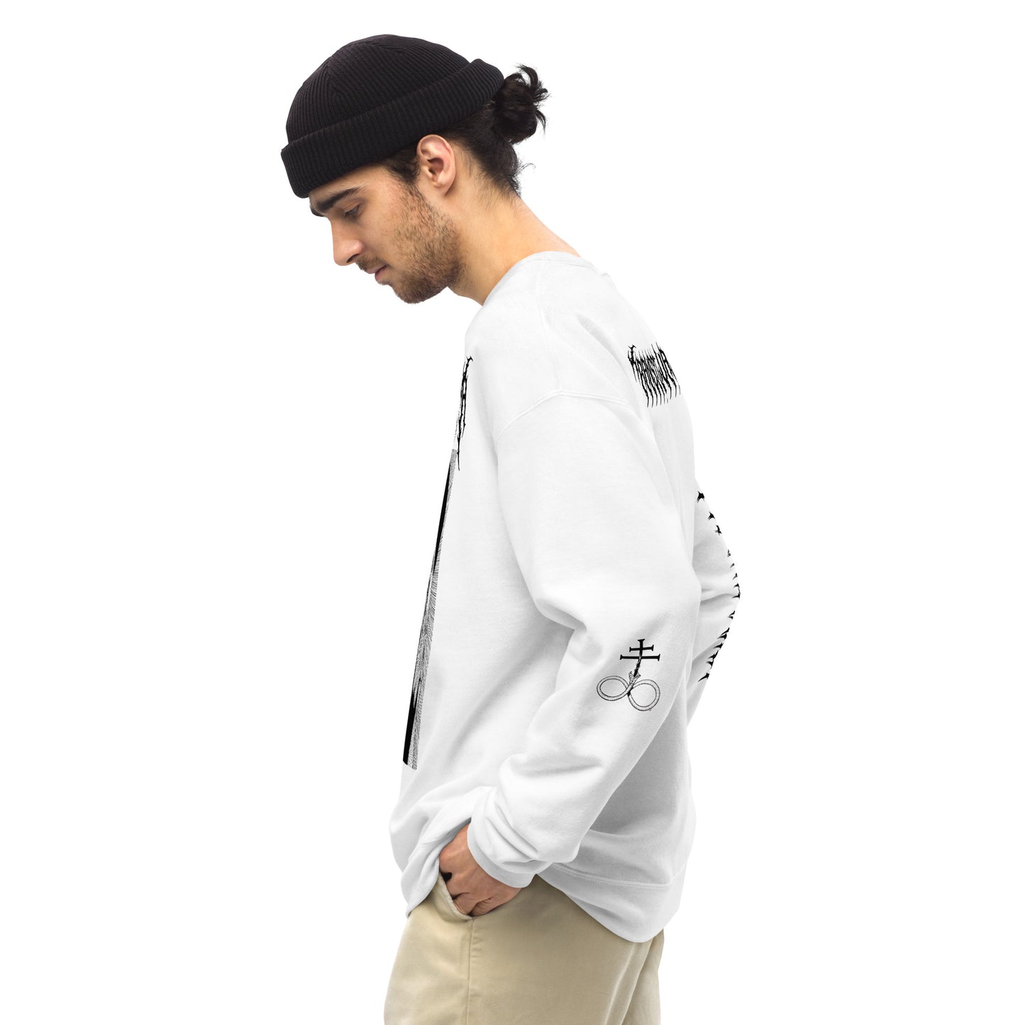 Nun's Wrath White Sweatshirt – Dark Gothic Streetwear