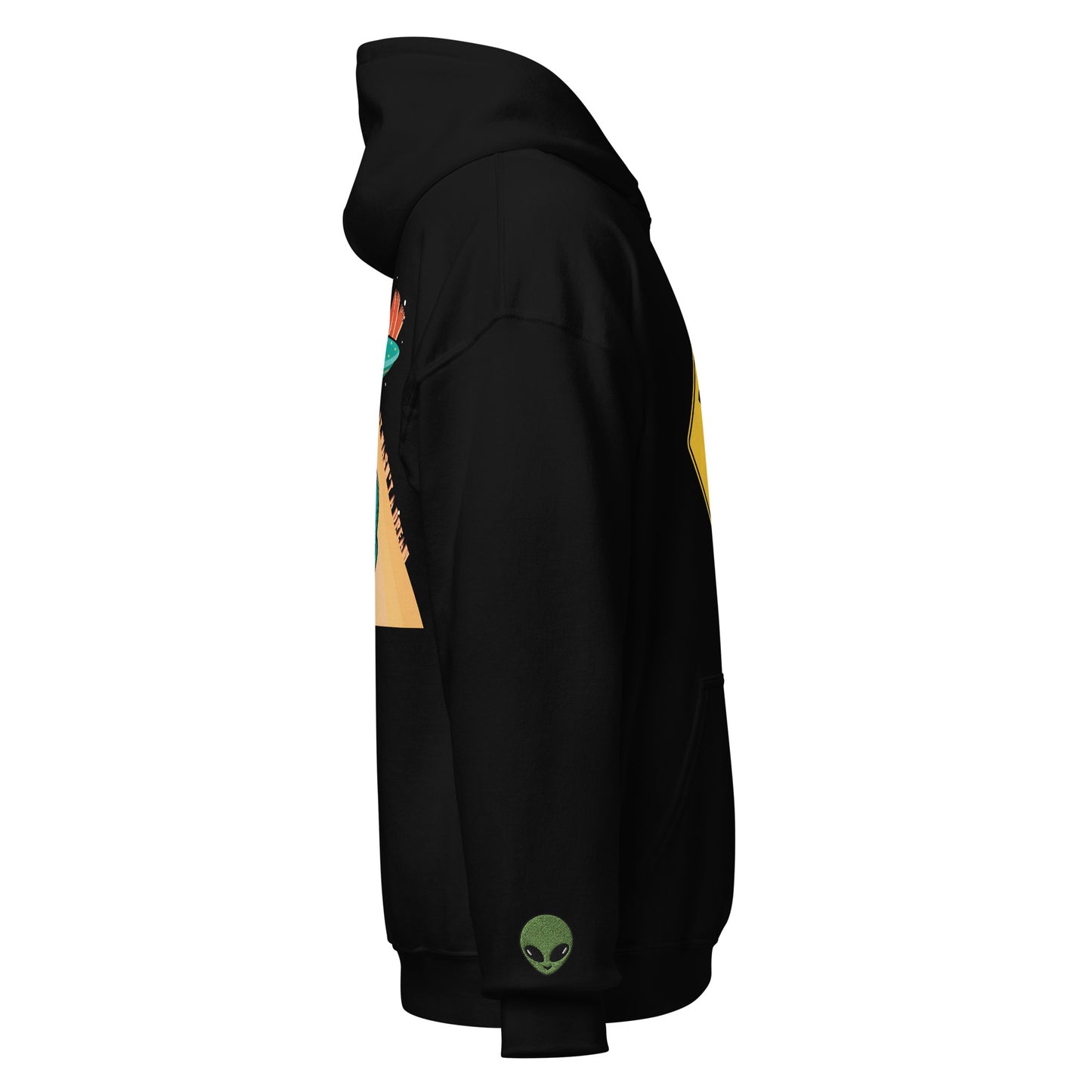 Alien Abduction Hoodie – Bold UFO Warning Design for Sci-Fi Lovers