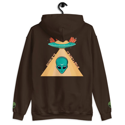 Alien Abduction Hoodie – Bold UFO Warning Design for Sci-Fi Lovers