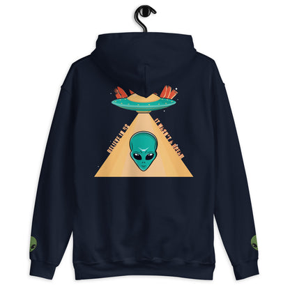 Alien Abduction Hoodie – Bold UFO Warning Design for Sci-Fi Lovers